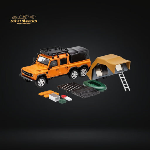 GCD Land Rover Defender 6x6 Orange Camping Modified 1:64 KS-053-287 - for just $44.99! 