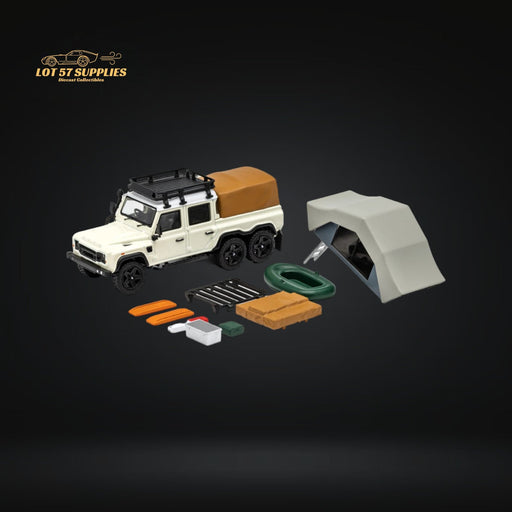 GCD Land Rover Defender 6x6 Off-White Camping Modified 1:64 KS-053-286 - for just $44.99! 