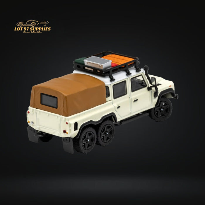 GCD Land Rover Defender 6x6 Off-White Camping Modified 1:64 KS-053-286 - Just $44.99! Shop now at Retro Gaming of Denver