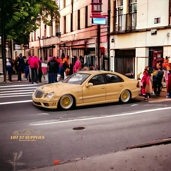MK Model Mercedes-Benz E63 AMG W211 Lowered in Desert Yellow 1:64 - Premium Mercedes-Benz - Just $32.99! Shop now at Retro Gaming of Denver