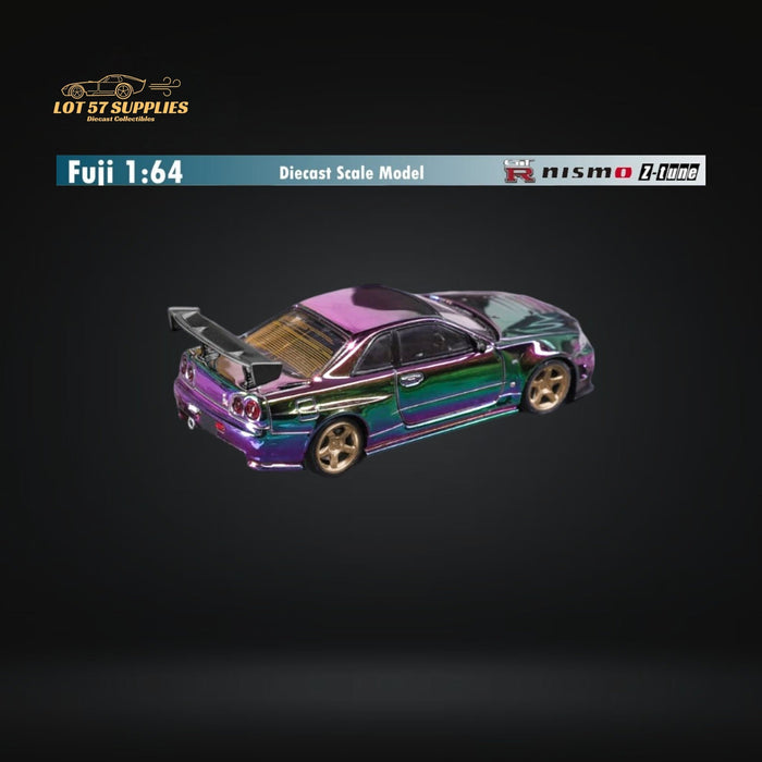 Fuji Skyline GT-R R34 Nismo Z-Tune High Wing Magic Green Purple 1:64 - Just $34.99! Shop now at Retro Gaming of Denver