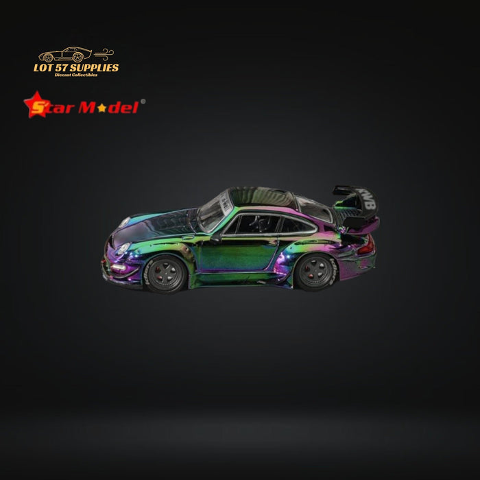 Star Model Porsche RWB 993 GT Wing Magic Purple-Green 1:64 - Just $34.99! Shop now at Retro Gaming of Denver