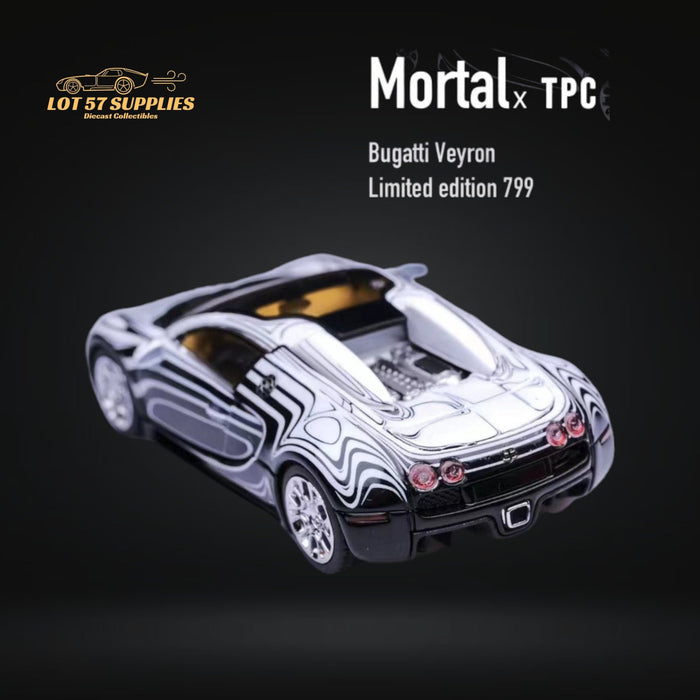 Mortal Bugatti Veyron in Black/White Ceramic Livery Limited to 799 Pcs 1:64 - Just $38.99! Shop now at Retro Gaming of Denver