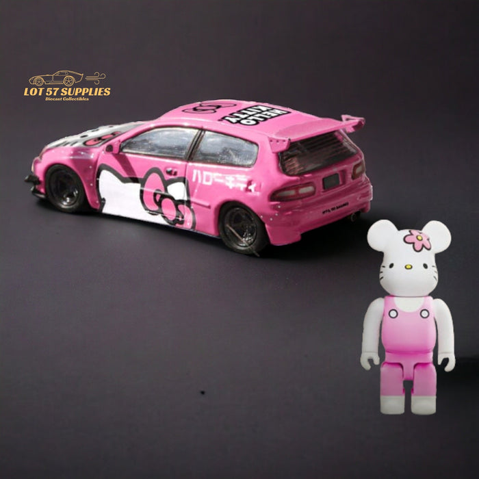 (Pre-Order) Fuji Honda Civic EG6 5th Gen MK5 Rocket Bunny Hello Kitty Livery With Kitty Bear Brick Figure 1:64 - Just $37.99! Shop now at Retro Gaming of Denver