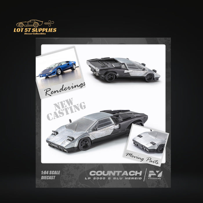 (Pre-Order) FindClassically Lamborghini Countach LP5000 S Blue Without Tail Wing 1:64 - Just $34.99! Shop now at Retro Gaming of Denver