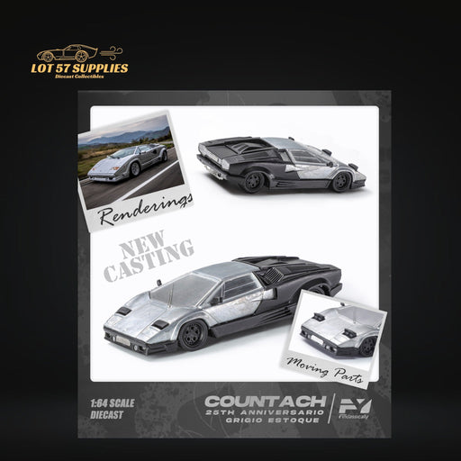 (Pre-Order) FindClassically Lamborghini Countach 25th Anniversary Edition Silver 1:64 - Just $34.99! Shop now at Retro Gaming of Denver