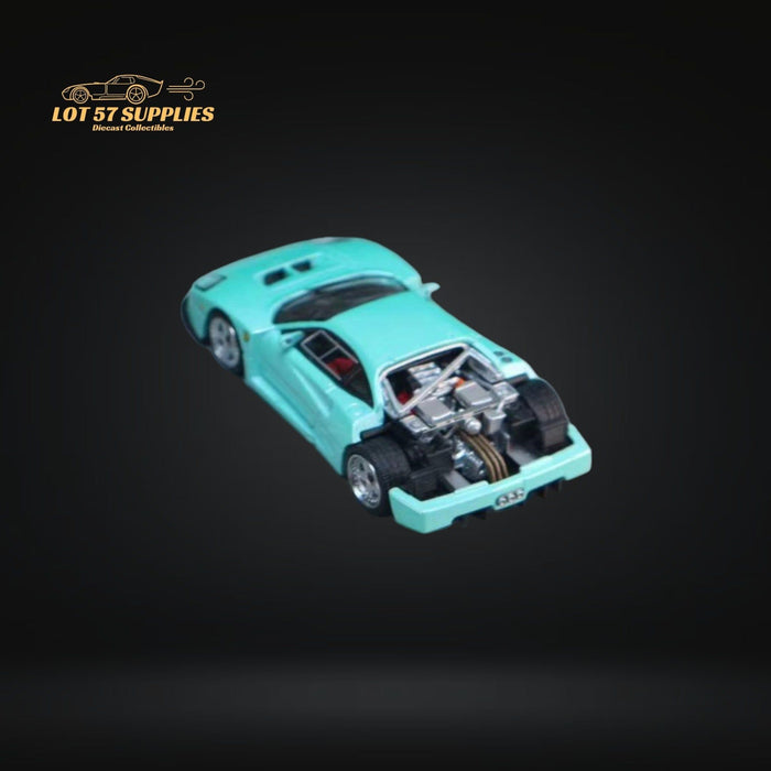 Stance Hunters Ferrari F40 LM Light Aqua Green With Removable Rear Engine Cover 1:64 - Just $36.99! Shop now at Retro Gaming of Denver