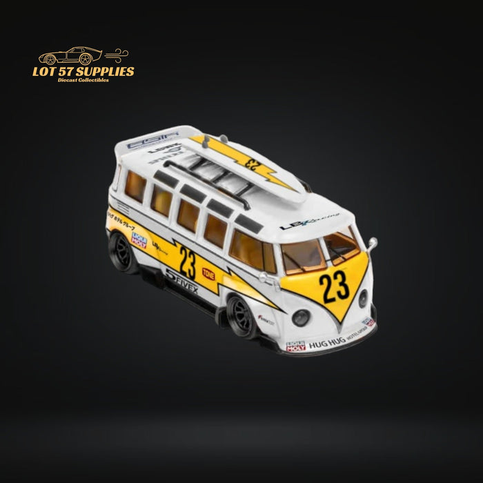 LF Model Volkswagen T1 Kombi WideBody with Surfboard in Flash #23 Livery 1:64 - Just $29.99! Shop now at Retro Gaming of Denver