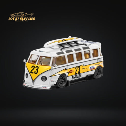 LF Model Volkswagen T1 Kombi WideBody with Surfboard in Flash #23 Livery 1:64 - for just $29.99! 