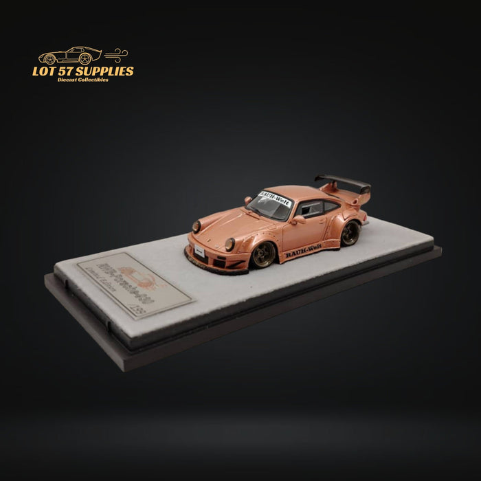 QIDIAN Porsche RWB 930 GT Wing in Champagne Gold Resin Model 1:64 - Just $54.99! Shop now at Retro Gaming of Denver