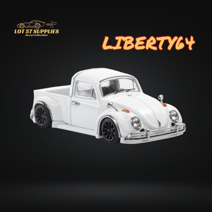 (Pre-Order) Liberty64 Volkswagen Beetle Fuscup Pickup Truck in White 1:64 - Just $29.99! Shop now at Retro Gaming of Denver