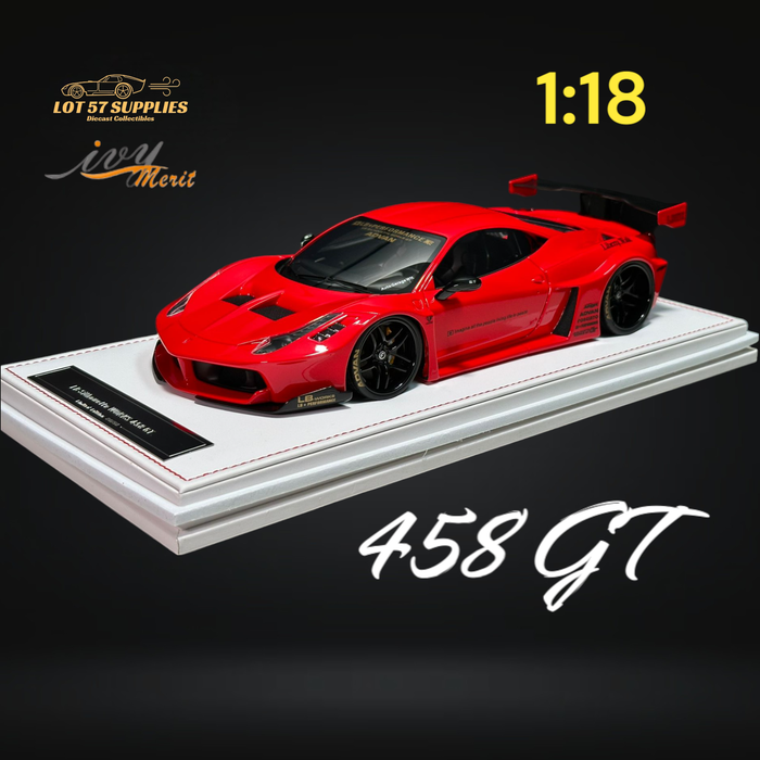 IVY MERIT 458 GT Rosso Red LBWK LB Silhouette Resin 1:18 Scale - Just $369.99! Shop now at Retro Gaming of Denver