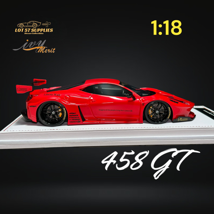 IVY MERIT 458 GT Rosso Red LBWK LB Silhouette Resin 1:18 Scale - Just $369.99! Shop now at Retro Gaming of Denver