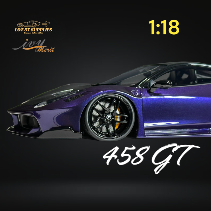 IVY MERIT 458 GT Purple LBWK LB Silhouette Resin 1:18 Scale - Just $369.99! Shop now at Retro Gaming of Denver