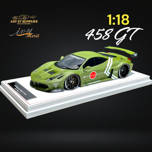 IVY MERIT 458 GT Fighter Green LBWK LB Silhouette Resin 1:18 Scale - Just $369.99! Shop now at Retro Gaming of Denver