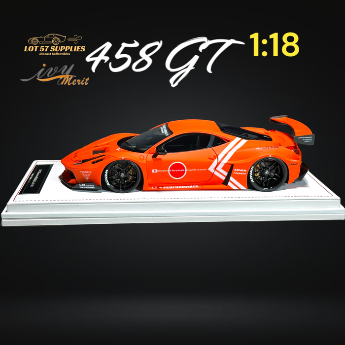 IVY MERIT 458 GT Fighter Orange LBWK LB Silhouette Resin 1:18 Scale - Just $369.99! Shop now at Retro Gaming of Denver