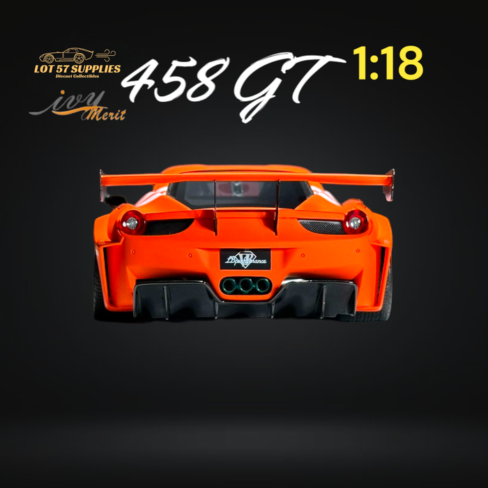 IVY MERIT 458 GT Fighter Orange LBWK LB Silhouette Resin 1:18 Scale - Just $369.99! Shop now at Retro Gaming of Denver