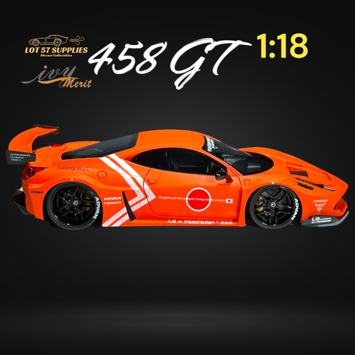 IVY MERIT 458 GT Fighter Orange LBWK LB Silhouette Resin 1:18 Scale - Just $369.99! Shop now at Retro Gaming of Denver