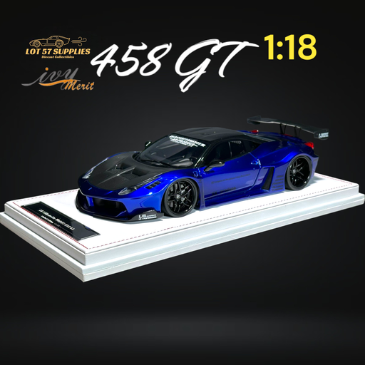 IVY MERIT 458 GT Transparent Blue LBWK LB Silhouette Resin 1:18 Scale - Just $369.99! Shop now at Retro Gaming of Denver