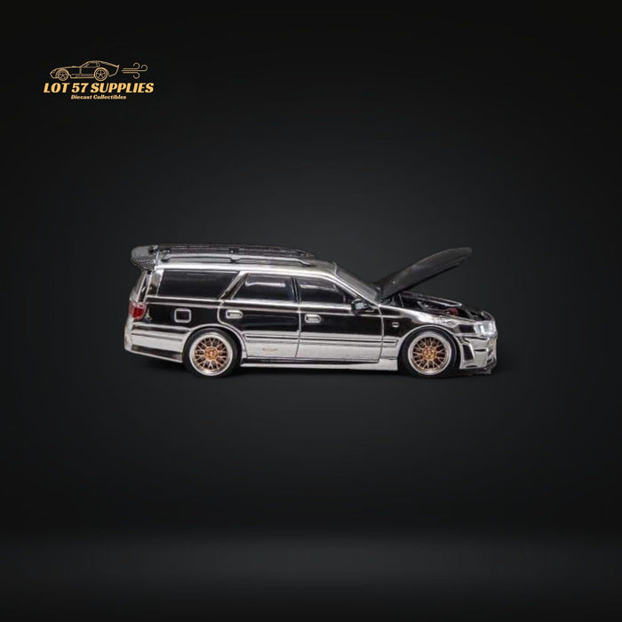 Zoom Nissan Stagea R34 Wagon Chrome Silver 1:64 - Just $32.99! Shop now at Retro Gaming of Denver