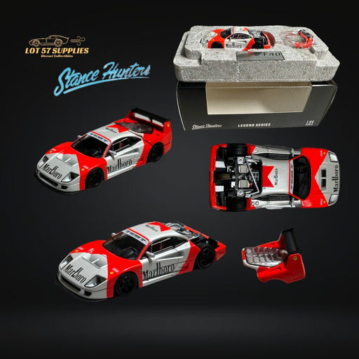 Stance Hunters x Car Heaven F40 LM Marlb Red White Livery 1:64 - Just $39.99! Shop now at Retro Gaming of Denver