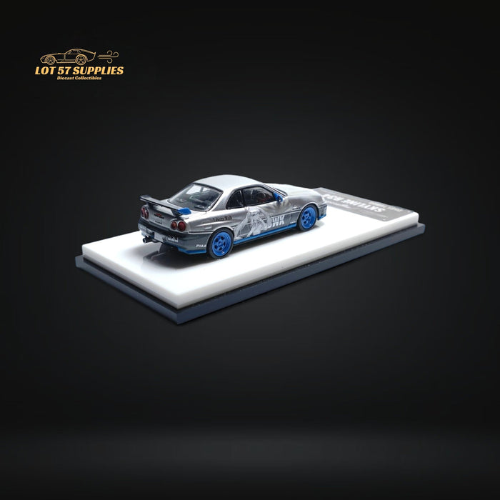 MC Nissan Skyline R34 25GT Turbo Silver Queen Livery 1:64 - for just $33.99! 