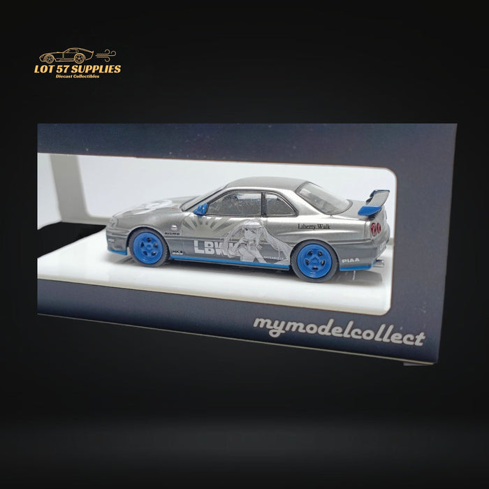 MC Nissan Skyline R34 25GT Turbo Silver Queen Livery 1:64 - for just $33.99! 