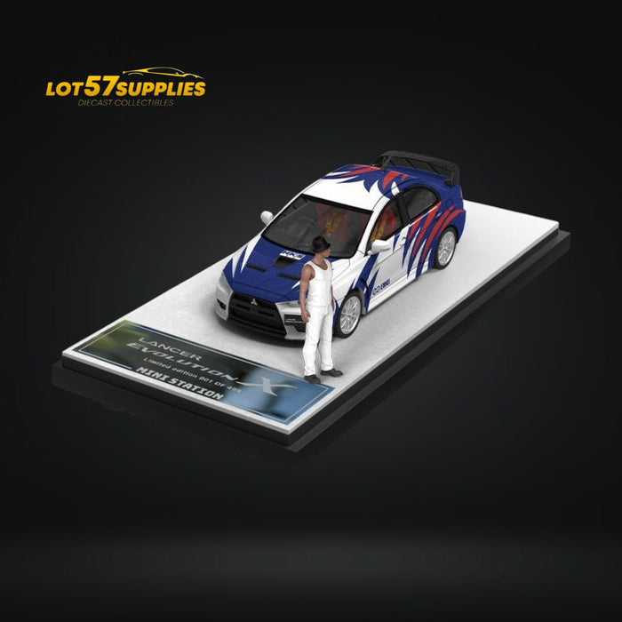 Mini Station Mitsubishi Lancer EVO X Need for Speed Black List #9 Livery Figure Version 1:64 - for just $32.99! 