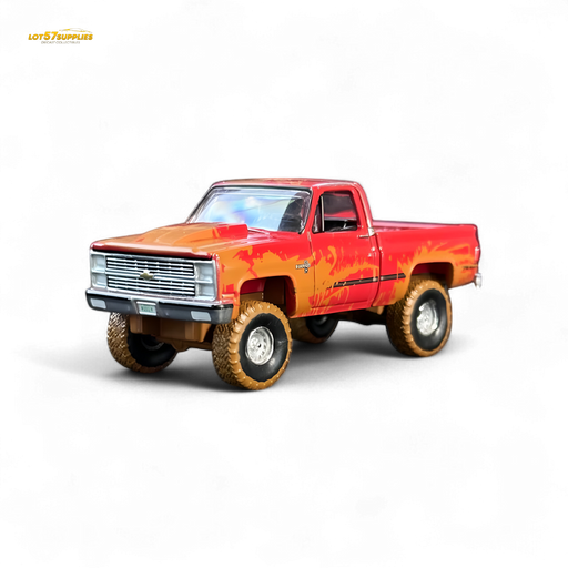 Auto World 1983 Chevrolet Silverado K10 4x4 Muddy LIFTED Squarebody 1:64 - for just $19.99! 