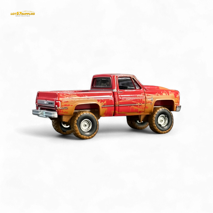 Auto World 1983 Chevrolet Silverado K10 4x4 Muddy LIFTED Squarebody 1:64 BUNDLE 1:64 - for just $24.99! 