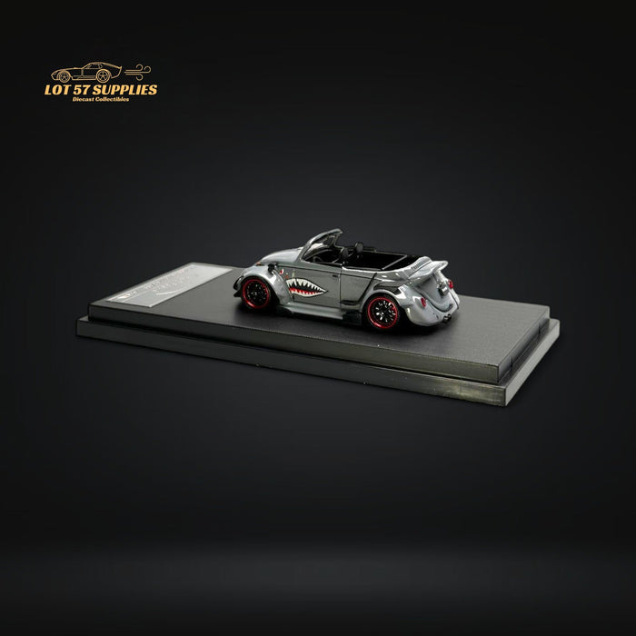 HKM Model VW Beetle Convertible Cabriolet Grey Shark Mouth 1:64 - for just $34.99! 