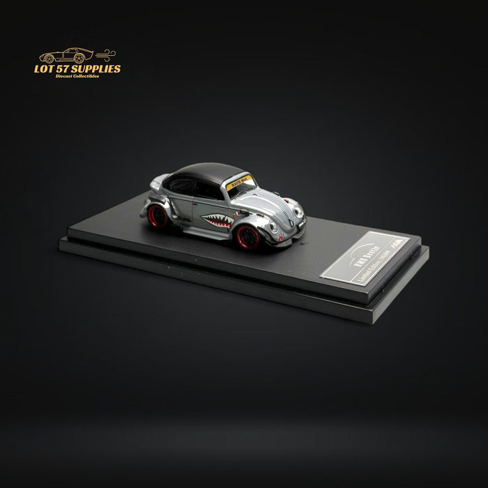 HKM Model VW Beetle Convertible Cabriolet Grey Shark Mouth 1:64 - for just $34.99! 