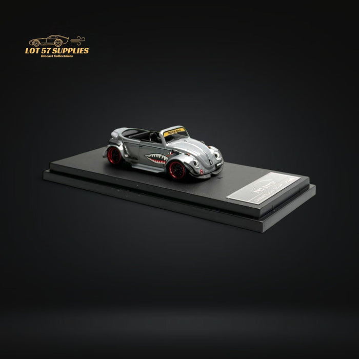 HKM Model VW Beetle Convertible Cabriolet Grey Shark Mouth 1:64 - for just $34.99! 