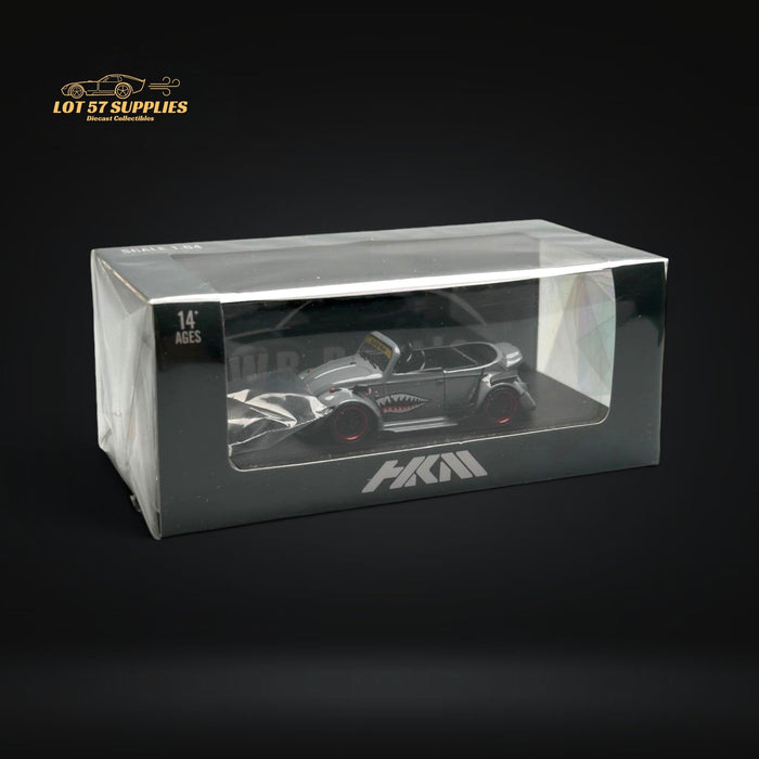 HKM Model VW Beetle Convertible Cabriolet Grey Shark Mouth 1:64 - for just $34.99! 