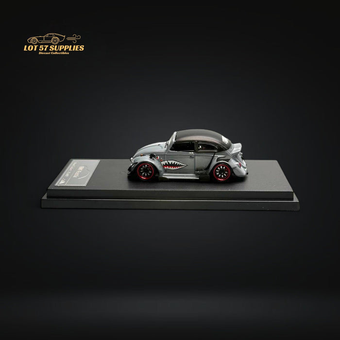 HKM Model VW Beetle Convertible Cabriolet Grey Shark Mouth 1:64 - for just $34.99! 