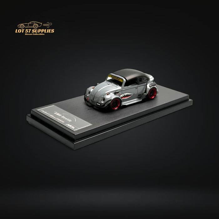 HKM Model VW Beetle Convertible Cabriolet Grey Shark Mouth 1:64 - for just $34.99! 