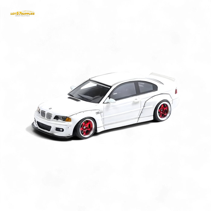 FLAME BMW M3 E46 Widebody Pandem in Pearlescent White Resin 1:64 - for just $56.99! 