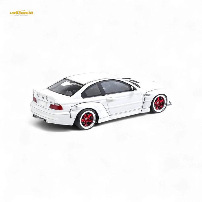 FLAME BMW M3 E46 Widebody Pandem in Pearlescent White Resin 1:64 - for just $56.99! 