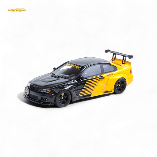 FLAME BMW M3 E46 Widebody Pandem in Black & Yellow Resin 1:64 - for just $56.99! 