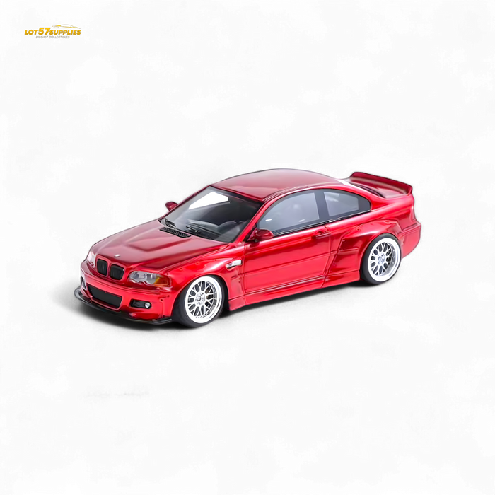 FLAME BMW M3 E46 Widebody Pandem in Metallic Red Resin 1:64 - for just $56.99! 