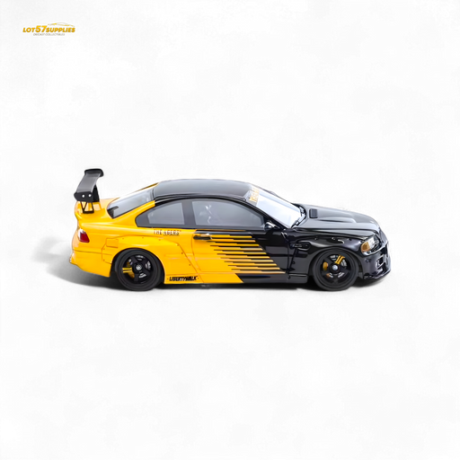 FLAME BMW M3 E46 Widebody Pandem in Black & Yellow Resin 1:64 - for just $56.99! 