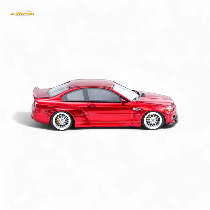 FLAME BMW M3 E46 Widebody Pandem in Metallic Red Resin 1:64 - for just $56.99! 