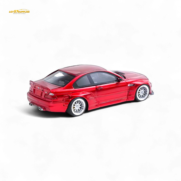 FLAME BMW M3 E46 Widebody Pandem in Metallic Red Resin 1:64 - for just $56.99! 
