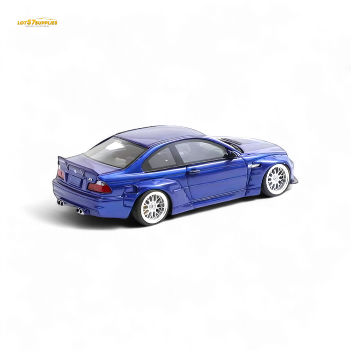 FLAME BMW M3 E46 Widebody Pandem in Metallic Blue Resin 1:64 - for just $56.99! 