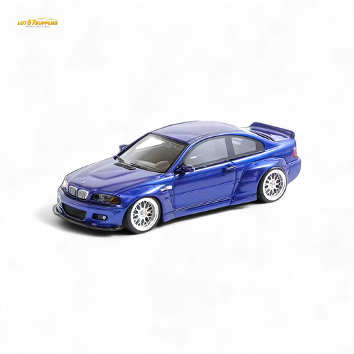FLAME BMW M3 E46 Widebody Pandem in Metallic Blue Resin 1:64 - for just $56.99! 