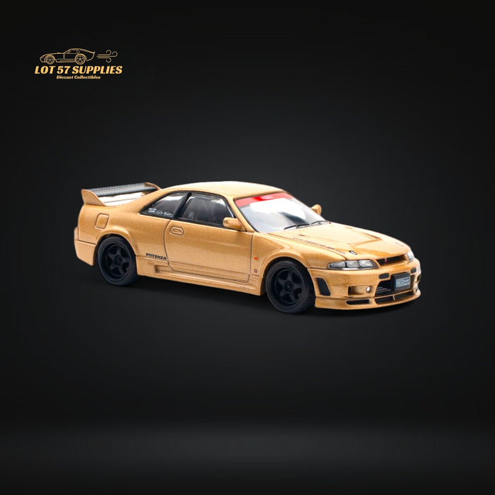 (Pre-Order) Pop Race Nissan Skyline GT-R R33 Top Secret Gold 1:64 - for just $19.99! 