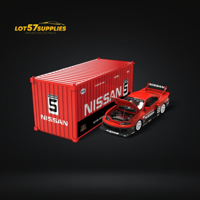 (Pre-Order) SUPCAR Silvia S15 Advan LBWK Livery w/ Container 1:64 - for just $39.99! 