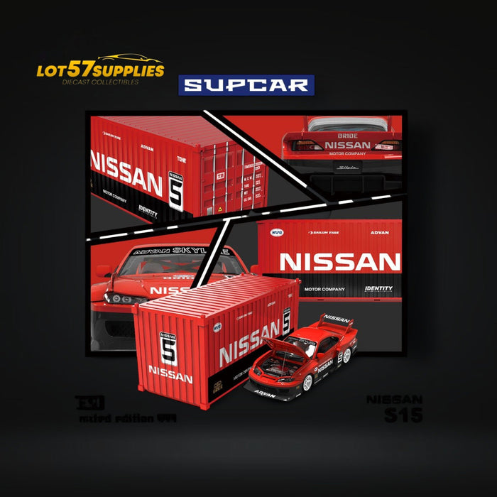 (Pre-Order) SUPCAR Silvia S15 Advan LBWK Livery w/ Container 1:64 - for just $39.99! 