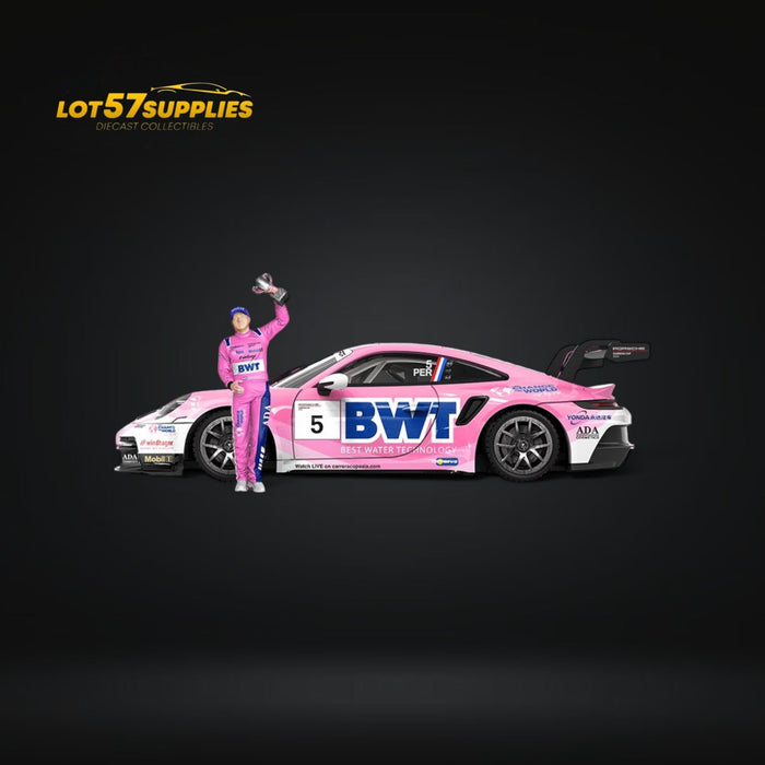 ModernArt Porsche 911 GT3 Cup-Yonda BWT Pink livery w/ figure 1:64 - for just $38.99! 