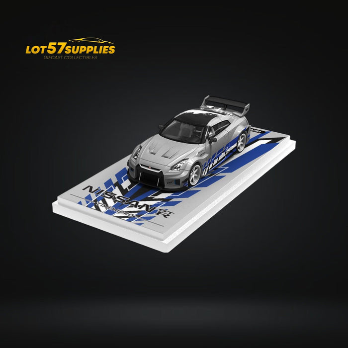 TimeMicro Skyline GT-R R35 FNF Silver Blue Ordinary 1:64 - for just $31.99! 